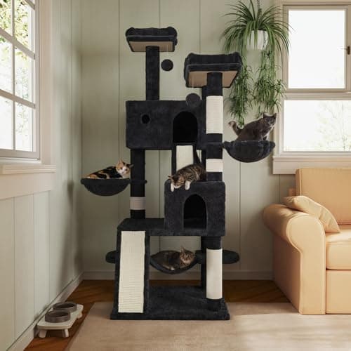 MUTICOR 66" Multi-Level Cat Tree Tower for Big Indoor Cats