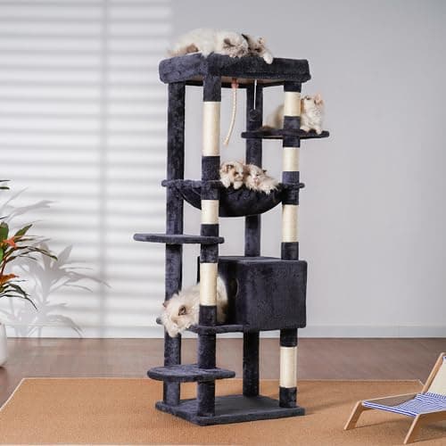 Extra Large Cat Tree for Heavy Cats with Multiple Levels and Cozy Perch