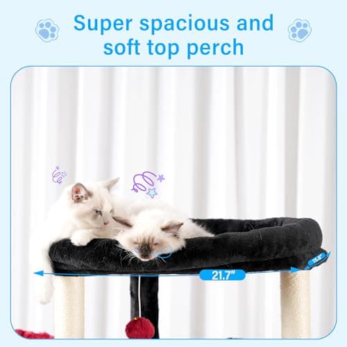Black and Red Hey-brother Gothic Cat Tree MPJ036BR
