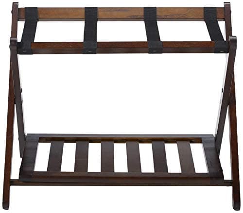 Winsome Remy Cappuccino Luggage Rack with Shelf