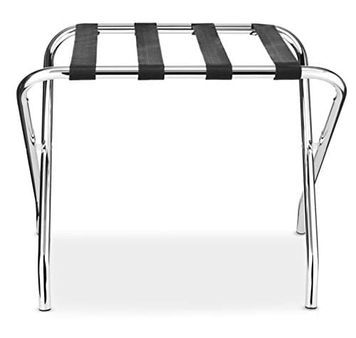 Whitmor Commercial Quality Foldable Chrome Luggage Rack