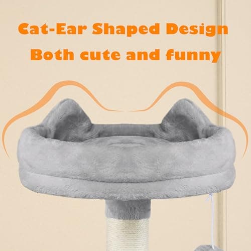 Yaheetech 62.2in Cats' Tree with Platform & Hammock for Indoor Play and Relaxing