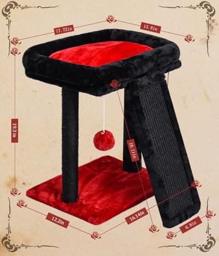 SYANDLVY Small Gothic Cat Tree for Indoor Cats