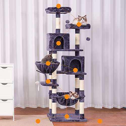 Heybly Large Cat Tree Tower for Indoor Cats