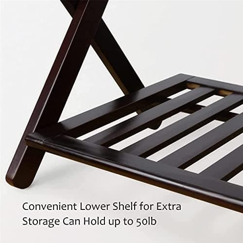 Bamboo Suitcase Stand, 2 Pack, Fully Assembled, Shoe Shelf