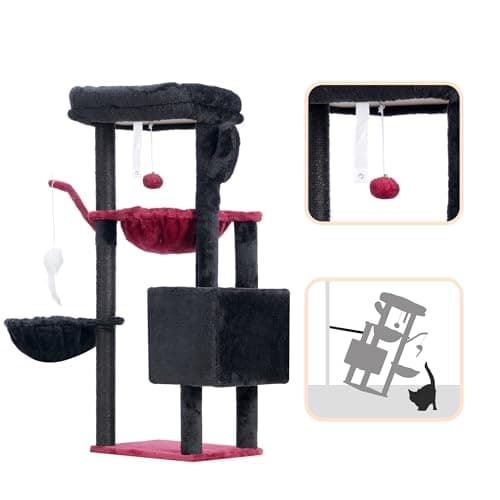Gothic Halloween Cat Tower for Indoor Cats