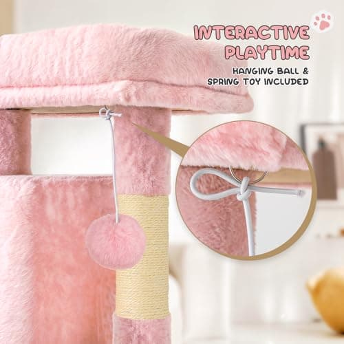 MoNiBloom 34 Inch Cat Tree Tower with 2 Condos & Scratching Post