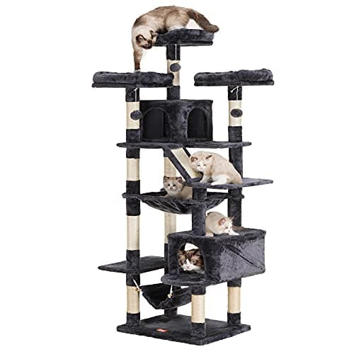 Heybly Large Cat Tree for Indoor Cats Multi-Level Furniture Condo