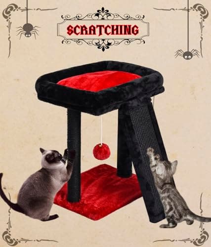 SYANDLVY Small Gothic Cat Tree for Indoor Cats