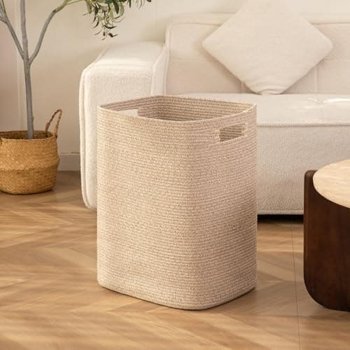 OIAHOMY Large Brown Variegated Laundry Hamper Basket