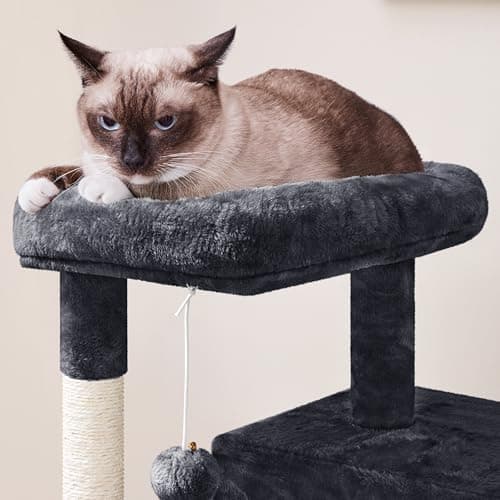 Yaheetech 36in Graphite Gray Indoor Cat Tree with Perch, Scratching Posts & Play Structure
