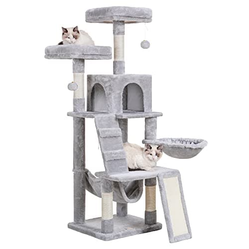 Heybly Cat Tree: Multi-Level Furniture for Indoor Cats with Perch and Scratching Board