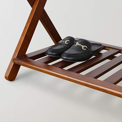 Walnut Casual Home Luggage Rack (New)