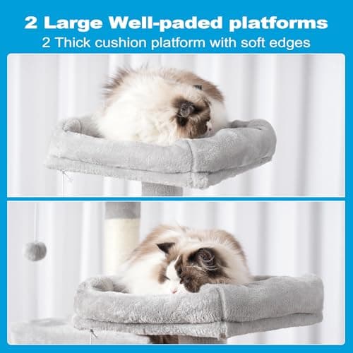 Large Multi-Level Cat Tree Condo Furniture for Kittens, Cats, and Pets