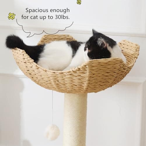 Large Cat Tower Basket Bed Replacement with Soft Cushion