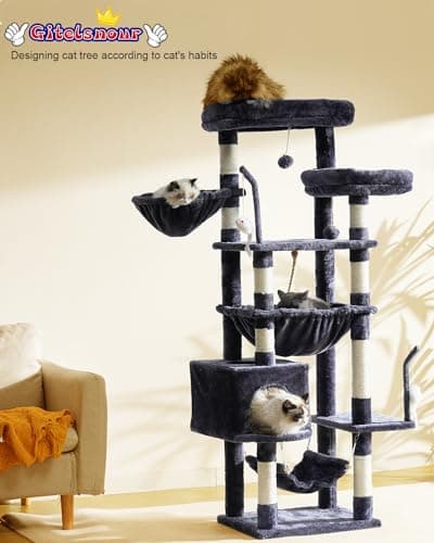 Smoky Gray Cat Tree for Large Cats GCT020G