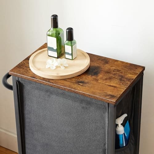 Rustic Brown HOOBRO BF24XY01G2 11Gal Slim Laundry Hamper with Lid