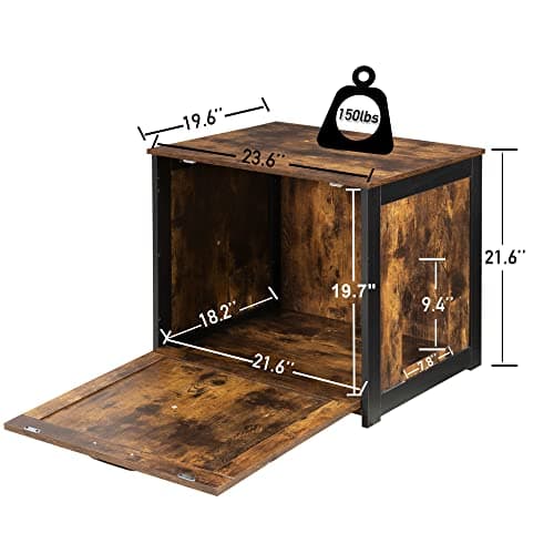 Dwanton Cat Litter Box Furniture with Reversible Entrance