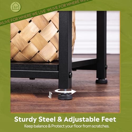 WLIVE 3-Tier Black End Table for Living Room, Bedroom, and Home Office