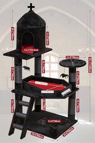 Halloween themed Gothic Cat Tree for Large Cats