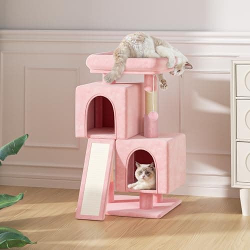 MoNiBloom 34 Inch Cat Tree Tower with 2 Condos & Scratching Post