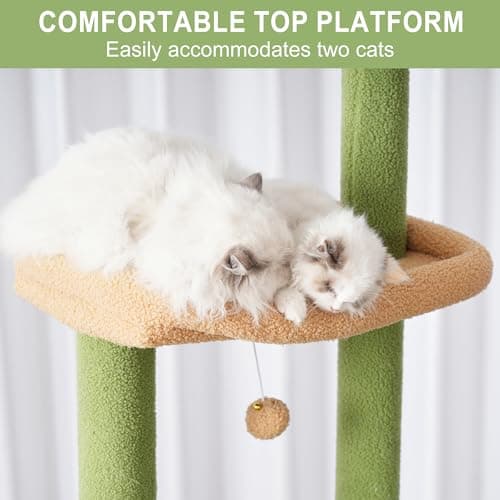 Adjustable Tall Cat Tree with Hammock and Scratching Posts
