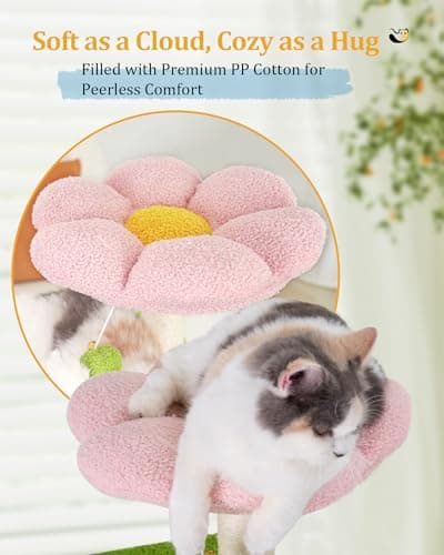 Green Cozy Cat Condo with Hammock & 3 Scratching Posts for Indoor Kittens