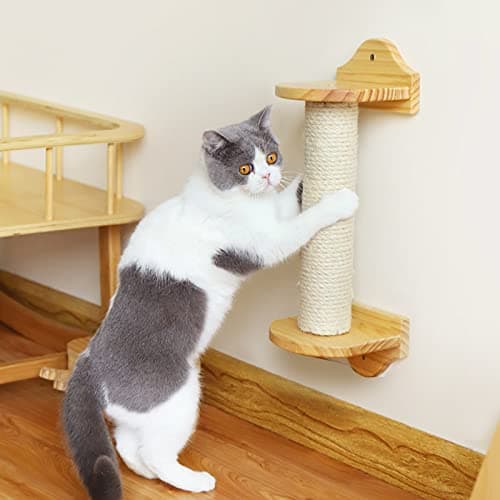 10" Sisal Cat Scratching Post Refill for Cube Tower, 2 Pack with Screws, White