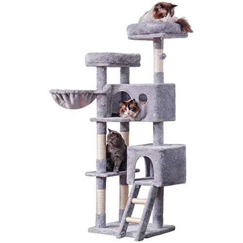 Heybly Multi-Level Cat Furniture Condo for Indoor Cats Smoky Gray HCT014G  
Heybly Cozy Cat Tower with Scratching Board for Indoor Cats Smoky Gray HCT014G  
Heybly Padded Plush Perch Cat Tree for Indoor Cats Smoky Gray HCT014G — Light Gray