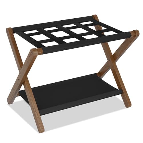 Heavy-Duty Folding Luggage Rack Set for Hotel Guest Room - Pack of 2