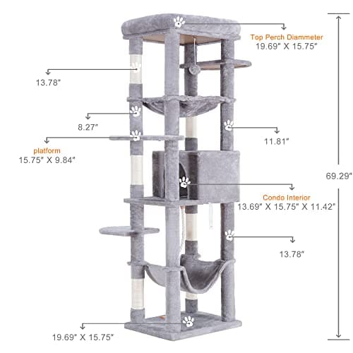 XXL Cat Tree for Big Cats - Heavy Duty Indoor Furniture for Large Cats