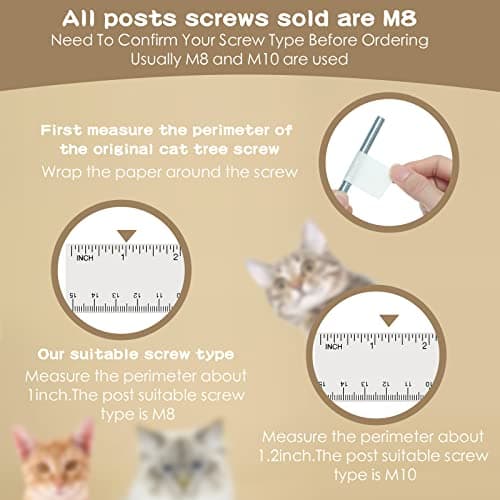 White Hemp Rope Refill for 6 Pack Cat Scratching Post, Large Indoor Cat Tower