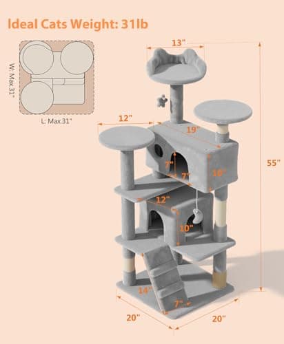 large indoor cat tree tower for big cats