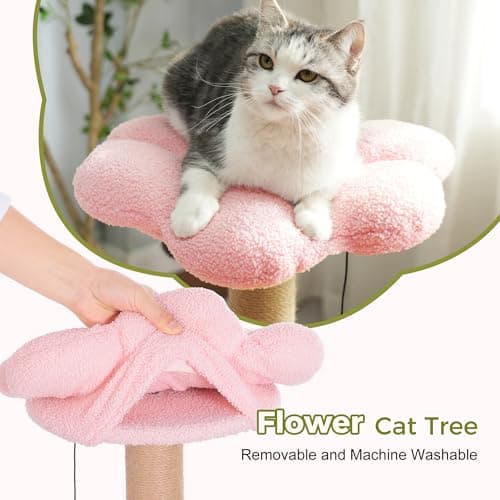 PINK 36" Cat Tree with Hammock & Scratching Post
