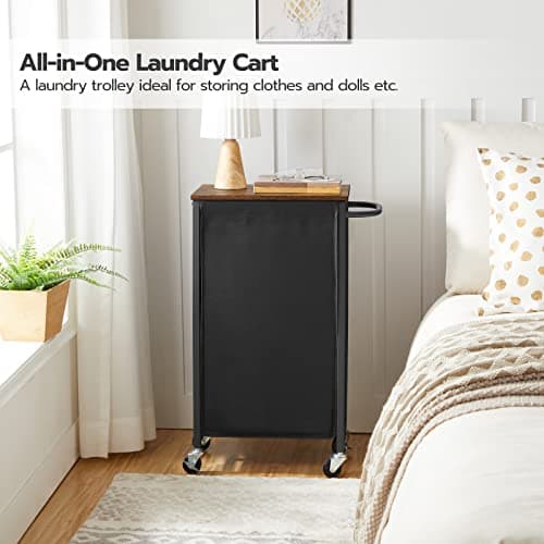 Rustic Brown HOOBRO BF24XY01G2 11Gal Slim Laundry Hamper with Lid