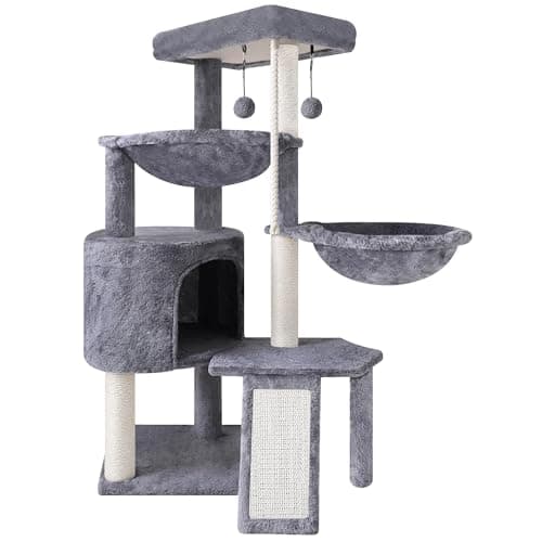 Xin Three-Layer Cat Tree with Condor and Two Hammocks, Grey