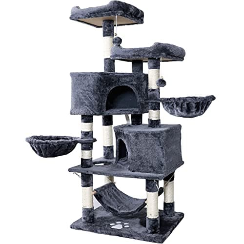 NEGTTE Multi-Level Cat Tree for Large Cats - Cat Condo & Climbing Tower
