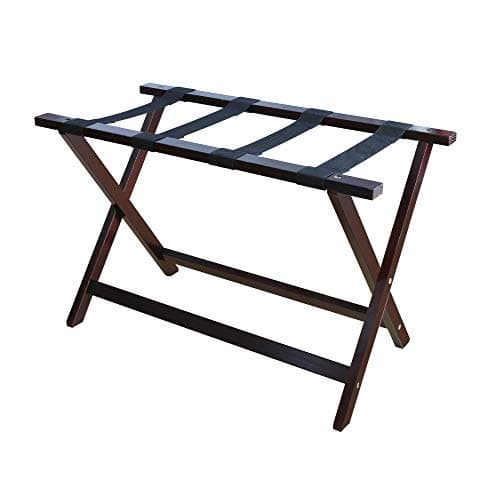 Walnut Heavy Duty 30" Extra Wide Luggage Rack — Espresso (New)