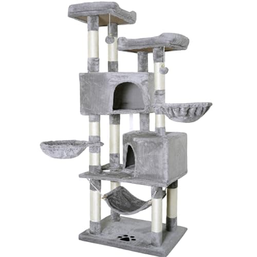 Multi-Level Cat Tree for Big Cats - Cat Condo - Cat Climbing Tower