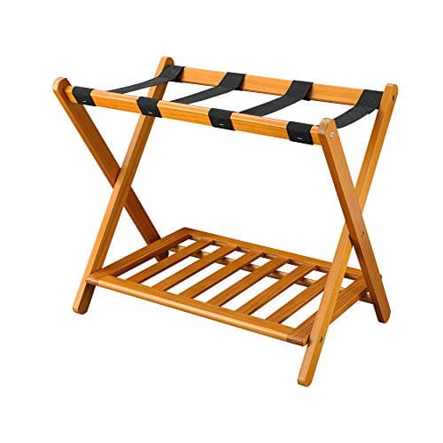 Walnut Casual Home Luggage Rack (New) — Honey Oak (New)