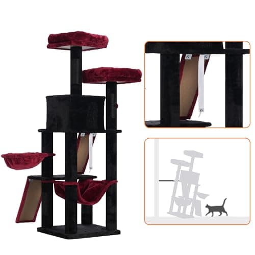 Gothic Cat Tree with Multi-Level Furniture for Indoor Cats