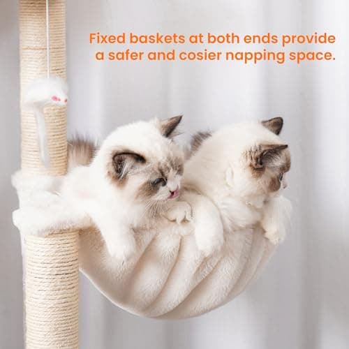 Modern Rustic Gray Cat Tree for Indoor Cats with Self Groomer