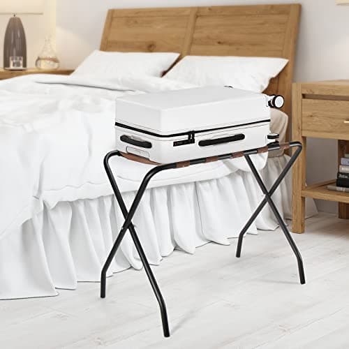 2-Pack Steel Luggage Racks for Extra Space in Guest Rooms & Bedrooms