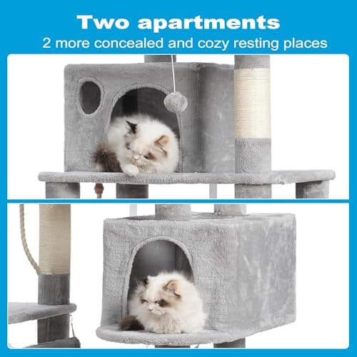 Large Multi-Level Cat Tree Condo Furniture for Kittens, Cats, and Pets