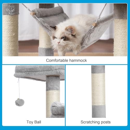 Large Multi-Level Cat Tree Condo Furniture for Kittens, Cats, and Pets