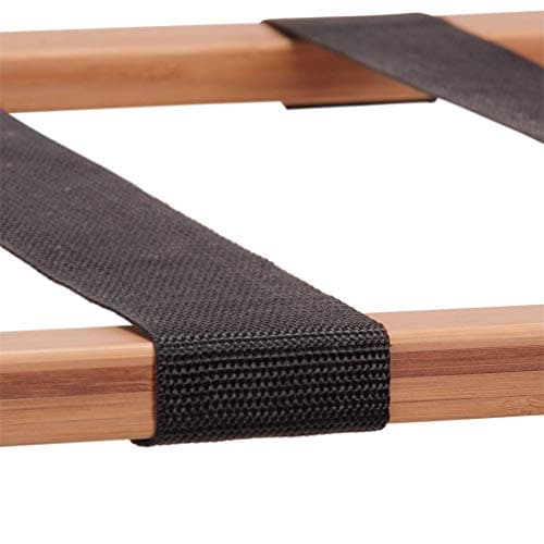 Bamboo Framed Luggage Rack with Storage | Fully Assembled