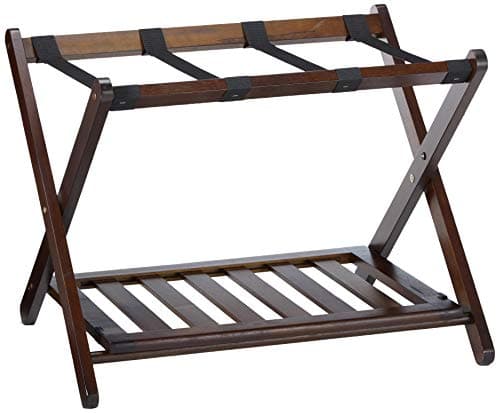 Winsome Remy Cappuccino Luggage Rack with Shelf