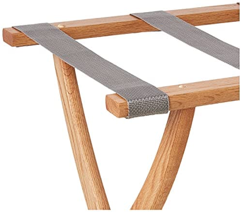 Light Oak Wooden Mallet Designer Curve Luggage Rack
