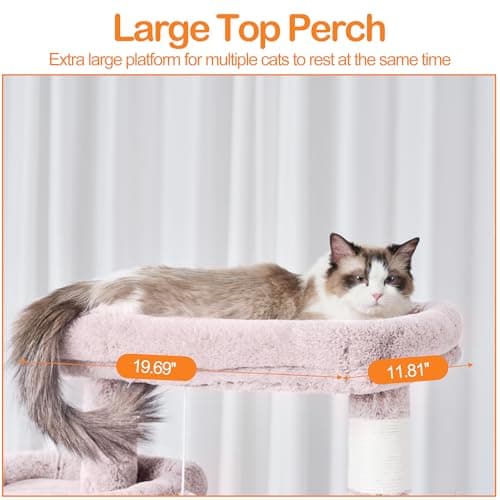 71-Inch Tall Cat Tree with Multiple Features for Indoor Cats - Medium HCT034MU