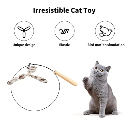Fukumaru Small Cat Tree with Scratch Post & Wand Toy
